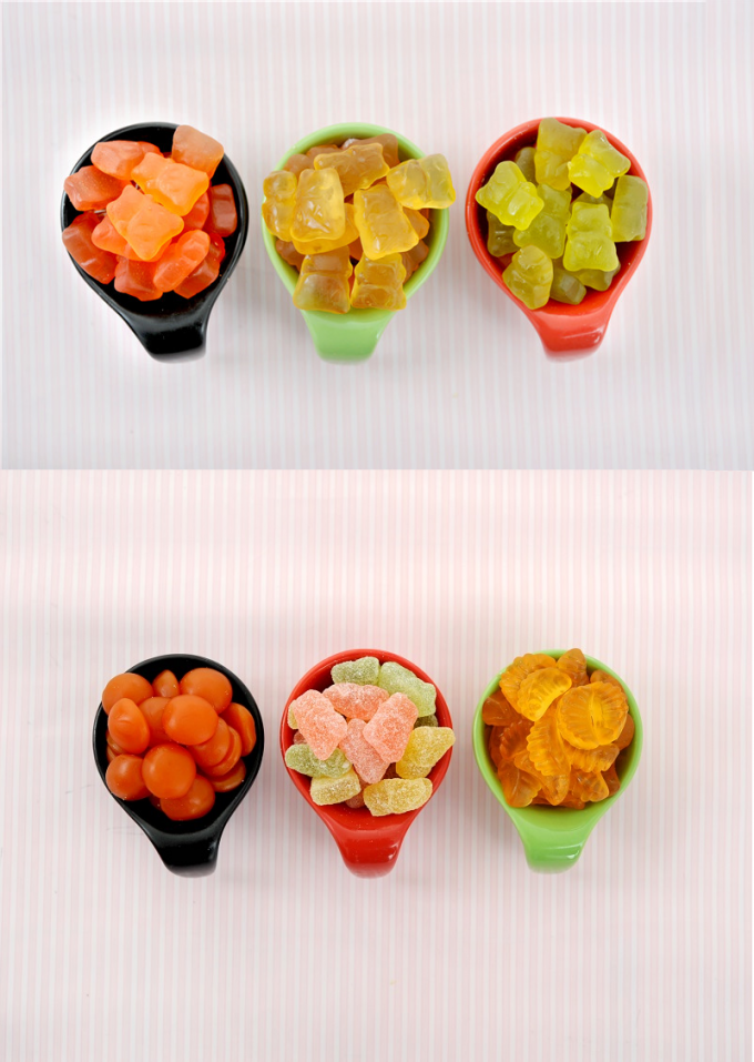Formas Halal da gelatina VitaminD+Calcium+K2 do fornecedor de China doces gomosos das várias