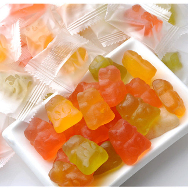 Ursos gomosos da gelatina colorida sem glúten com vitamina E/vitamina B1