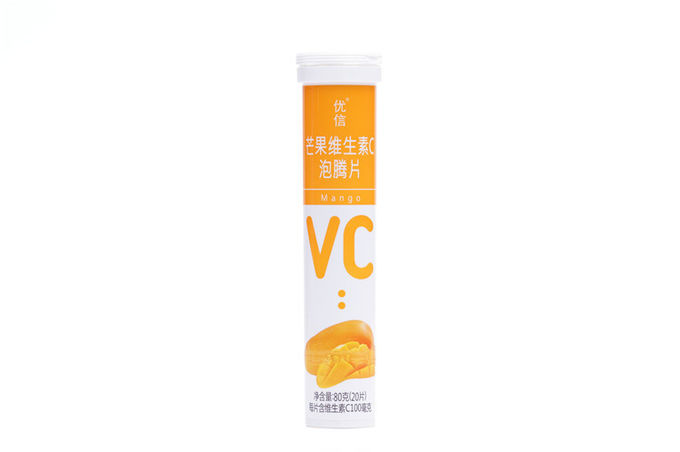 Tabuletas da vitamina C 100mg do sabor da manga, tabuletas nutritivas do solúvel da vitamina C