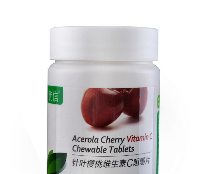 Tabuletas Chewable da vitamina C do sabor da cereja para a pele que clarea o PBF habilitado